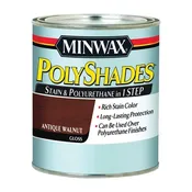Minwax PolyShades 214404444 Wood Stain and Polyurethane, Antique Walnut, Liquid, 0.5 pt, Can