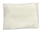 LATTE RIBBED KNIT PILLOW DIAMOND PEARL BUTTONS