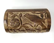 B57 Raven and Pentacle Wooden Box