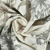 Allium Blue Grey Printed Cotton Fabric