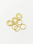 1/2" Gold Bra Strap Ring - 10 Per Bag