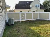Chesapeake Bay Tan Vinyl Privacy Fence Panel Kit – 6′ x 8′