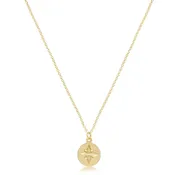 16" Necklace Gold - Direction Gold Disc