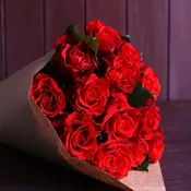 24 Wrapped Red Roses