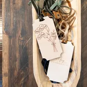 Birth Month Flower Tag {wood}
