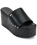 DKNY Alvy Studded Platform Wedge Sl Black M NWT 8