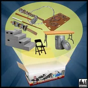 10 Piece HARDCORE Accessory Set for WWE & AEW Wrestling Action Figures