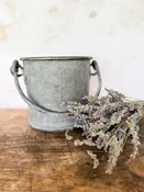 French Metal Pot | Antique Forged Iron Garden Decor