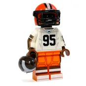 #95 DE Garrett Cleveland Football Player Minifig made using LEGO parts