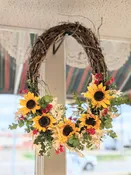 Autumn Sunflower Wreath