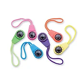 12 PACK Neon Compass On Cord Assorted Bulk 3401D