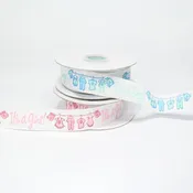 10 yds, 5/8" Grosgrain It's a Boy and It's a Girl Clothesline