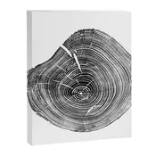 Loblolly Pine - Tree ring ink woodblock print Canvas Print