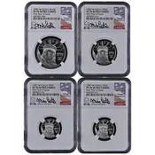 1997 American Platinum Eagle 4-Coin Proof Set PF70 Ultra Cameo NGC – Mike Castle Hand-Signed - First Year of Issue