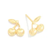 18K Gold Filled Cherry Stud Earrings