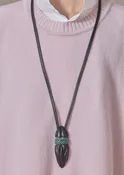 carved kamagong oval pendant with hand carved jade insert