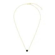 14k Gold Black Onyx Gemstone Extendable Necklace