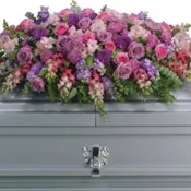 Lavender Tribute Casket Spray