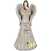 ANGEL STATUE WITH CARDINAL