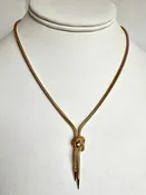9K Wheat Chain Drop Necklace