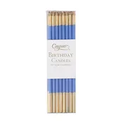 Blue Slim Birthday Candles