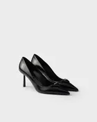 Brushed leather pumps