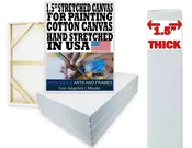22x28 Stretched Canvas for Painting 5 Pack 1.5" Bulk Value Artist Canvas Boards,100% Cotton Painting Canvas,Gallery Wrapped,Triple Primed, Acid Free,Hand Stretched,Professional Canvases for Acrylic,Oil,Watercolor,Crafts,Studio,Wholesale Art Supplies