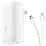 Belkin BoostCharge Dual Port USB-A and USB-C PD 37W Wall Charger with PPS White