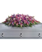 Lavender Tribute Casket Cover (P107)