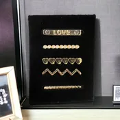 $3 5 Piece Gold Love N Hearts Watch Charm Set