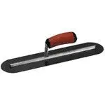 16 X 4" Blue Steel Finishing Trowel-Fully Rounded w/Curved DuraSoft® Handle