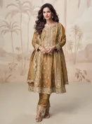 Golden Mustard Simar Silk Heavy Embroidered
