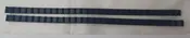 11"x 3/8" Toy rubber track. 2 lengths Make your own size.