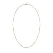 16" White Freshwater Pearl Choker Necklace, 3.5-4mm