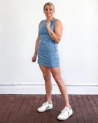 Aria Denim Mini Shift Dress