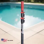 CarbonLite 3-Piece 17' Pool Pole with Lever Lock - 100% Carbon Fiber Tube!