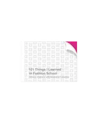 101 Things I Learned in Fashion School