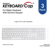 Keyboard Cap for Apple Wireless Magic Keyboard with Numeric keypad [3 Pack]