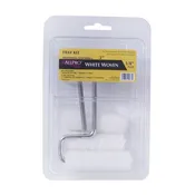 3 x 1/4" White Woven Mini Roller w/Tray Set