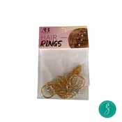 AB Gold & Jewel Leaf Hair Rings