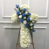 Blue Carnation Tribute Cross