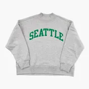 Active Steel Grey Seattle Mock Neck Womens Crewneck