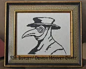 Black Plague Doctor Digital Cross Stitch Pattern