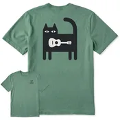 Men's Bert's Guitar Cat Short Sleeve Crusher Tee