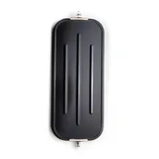 Black Ribbed-Back 16 x 6-1/2″ West Coast Style Mirror