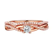 Beau Diamond Engagement Ring S201852A and Band Set S201852B