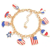Americana Charm Chain Link Bracelet - Boot Multi