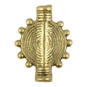 Brass Beads Wholesale-23x18mm Beaded Flat Spiral Tube-Tibetan-Quantity 10