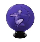 A man with arrow motif paperweight/car decoration.