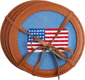 American Flag Coaster Set